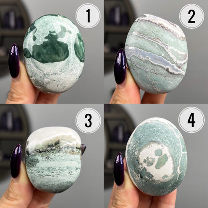 Green Sardonyx Palm Stones