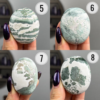 Green Sardonyx Palm Stones