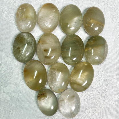 Rutilated Chlorite Quartz Palm Stone