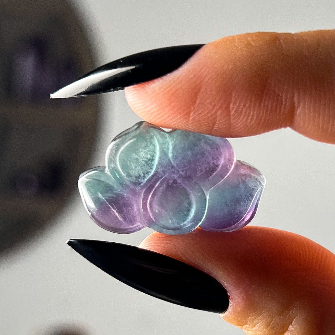 Mini Rainbow Fluorite Lotus