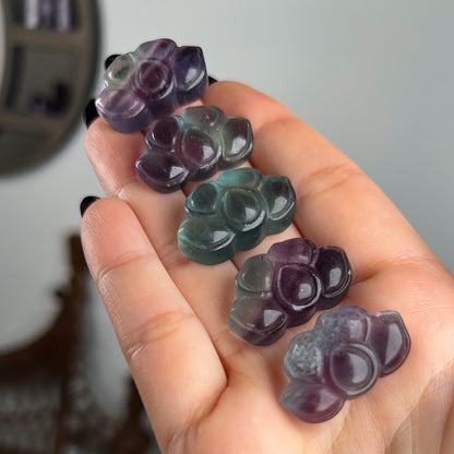 Mini Rainbow Fluorite Lotus