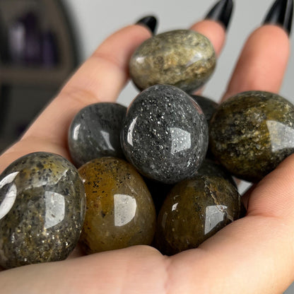 Black Gold Sunstone Tumbles
