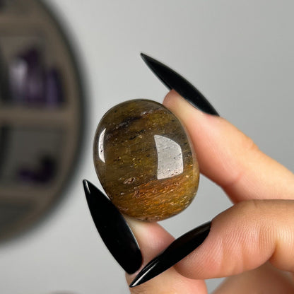 Black Gold Sunstone Tumbles