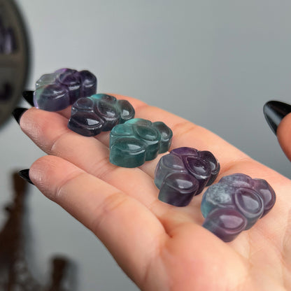 Mini Rainbow Fluorite Lotus