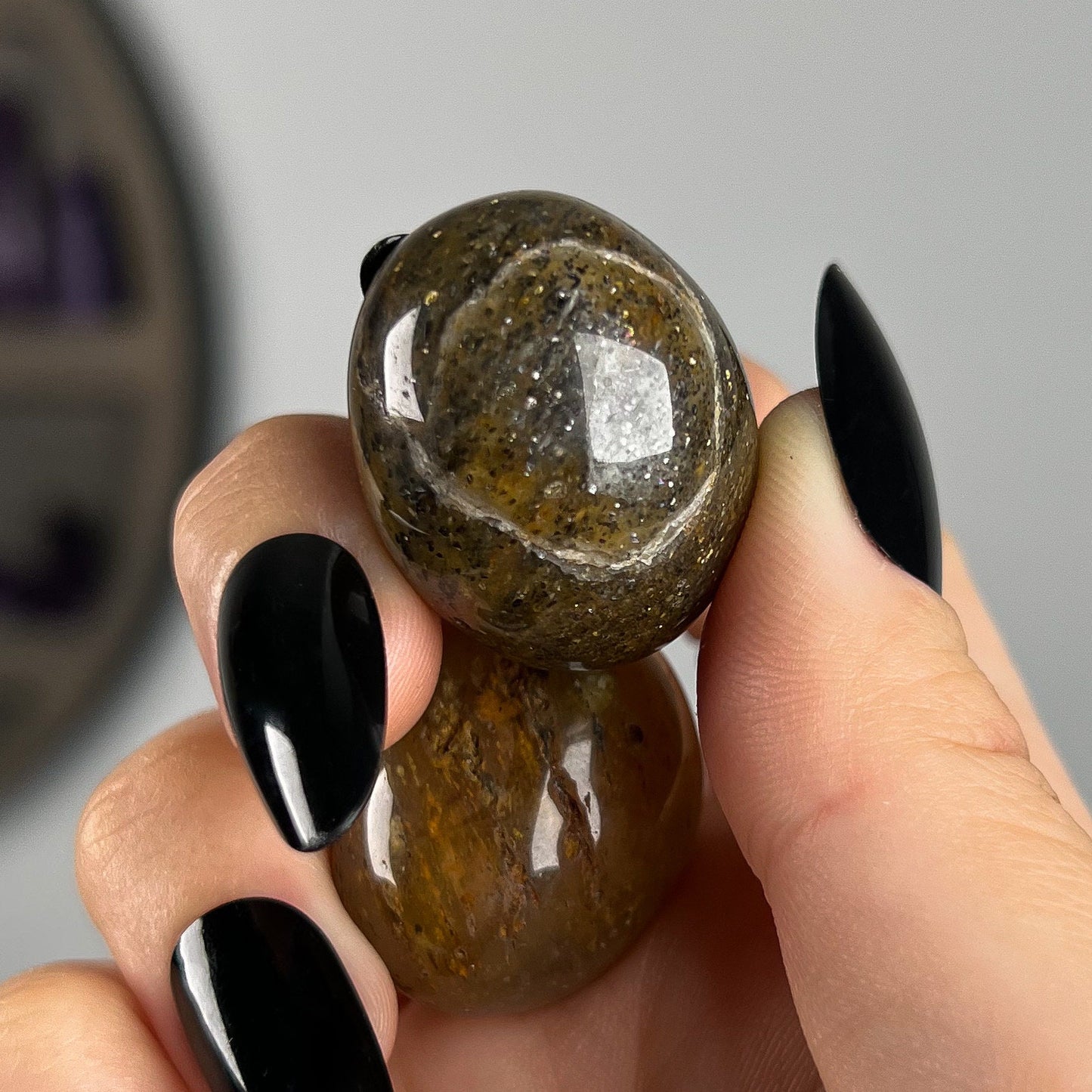 Black Gold Sunstone Tumbles