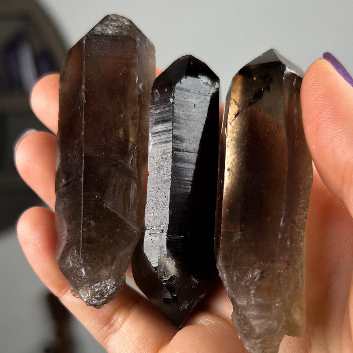 Smoky Quartz Lemurian Points