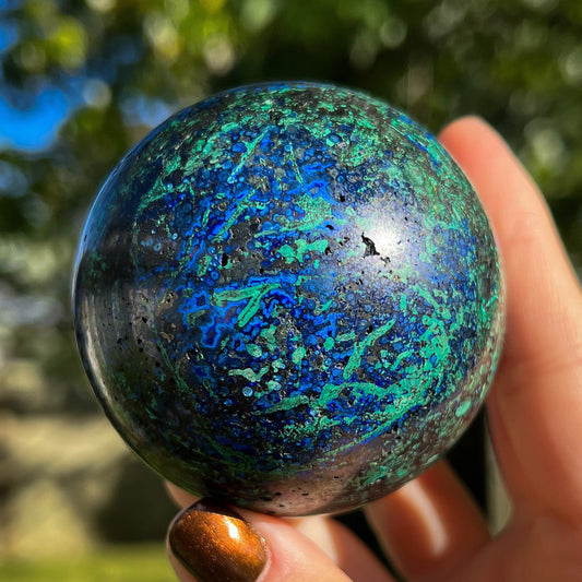 Azurite Malachite Orb Sphere