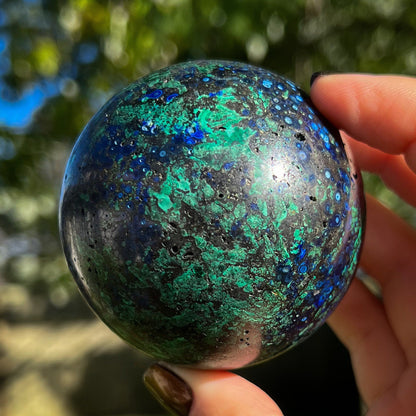 Azurite Malachite Orb Sphere