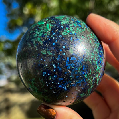 Azurite Malachite Orb Sphere