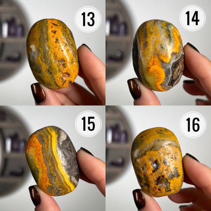 Bumblebee Jasper Palm Stones