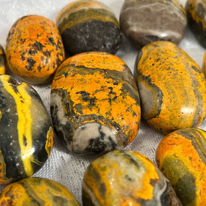 Bumblebee Jasper Palm Stones