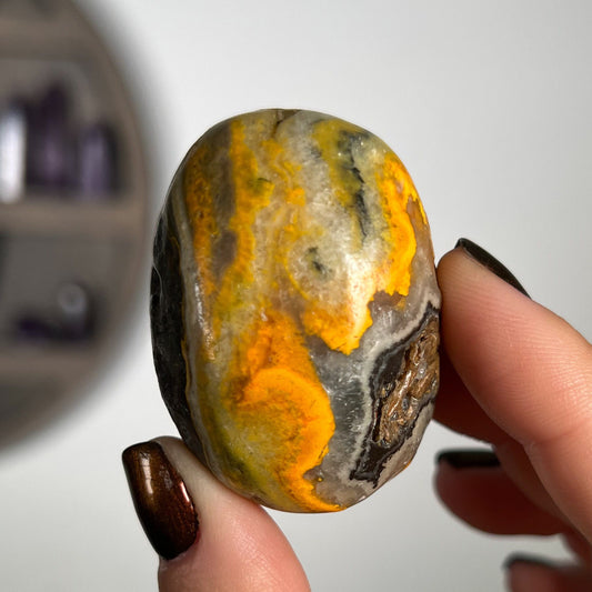 Bumblebee Jasper Palm Stones