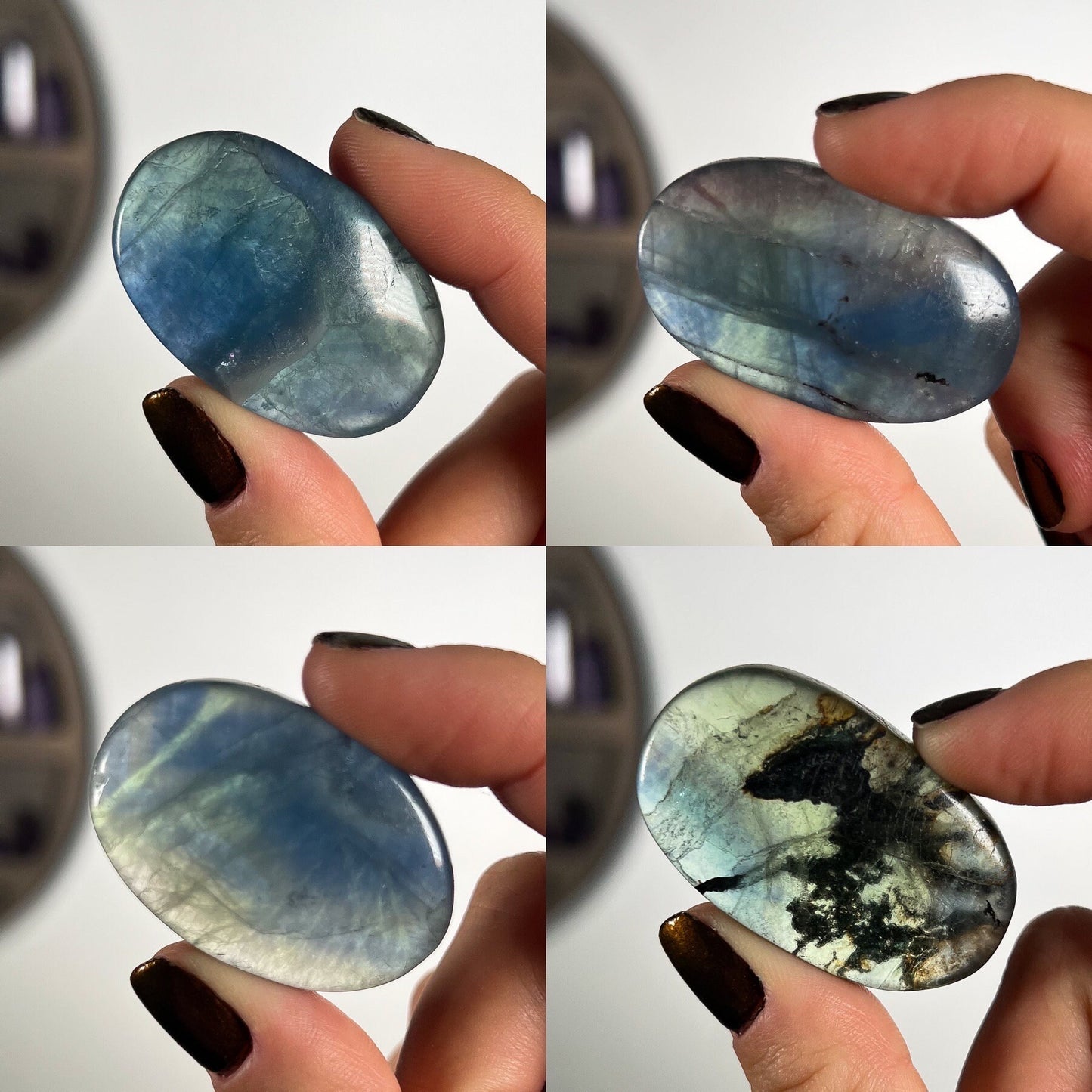 Blue Green Fluorite Pocket Stones