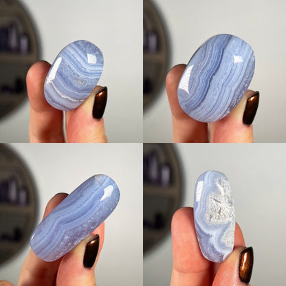 Blue Lace Agate Pocket Stones