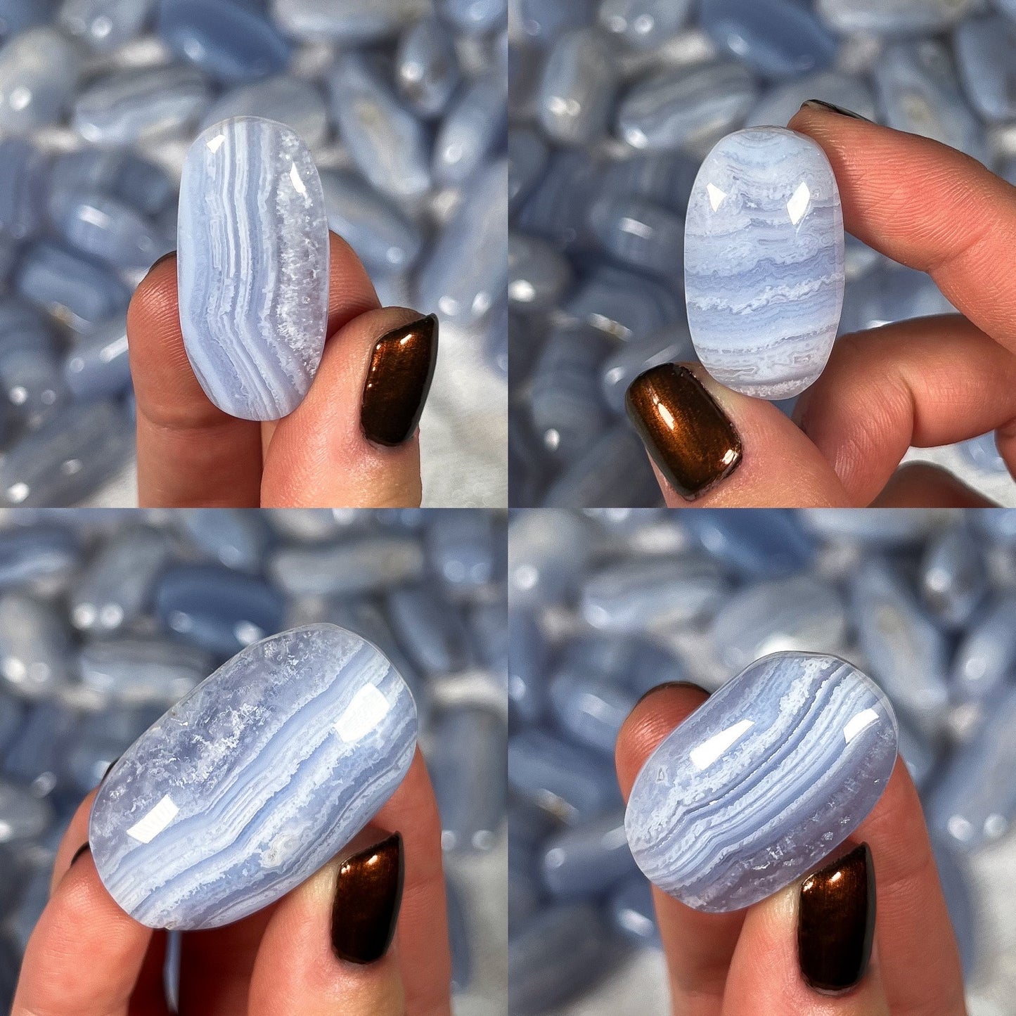 Blue Lace Agate Pocket Stones