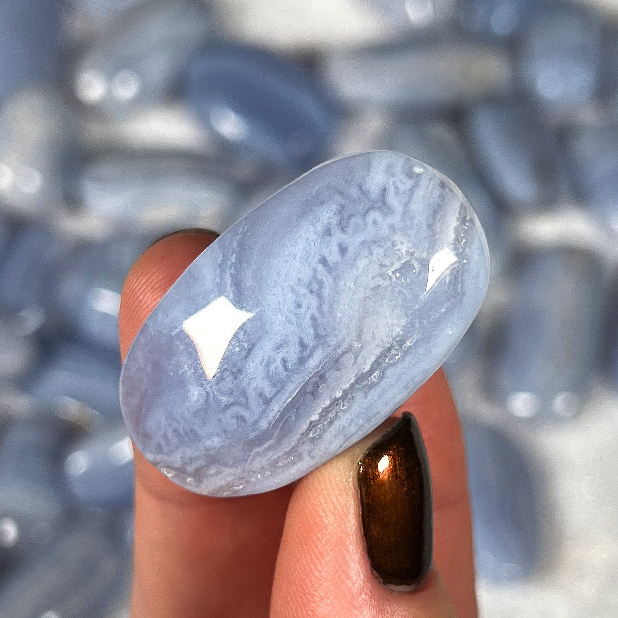 Blue Lace Agate Pocket Stones