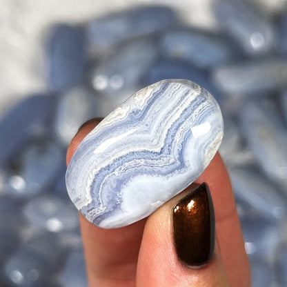 Blue Lace Agate Pocket Stones