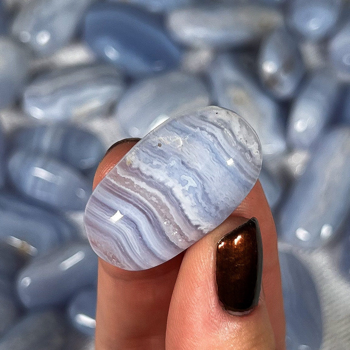 Blue Lace Agate Pocket Stones