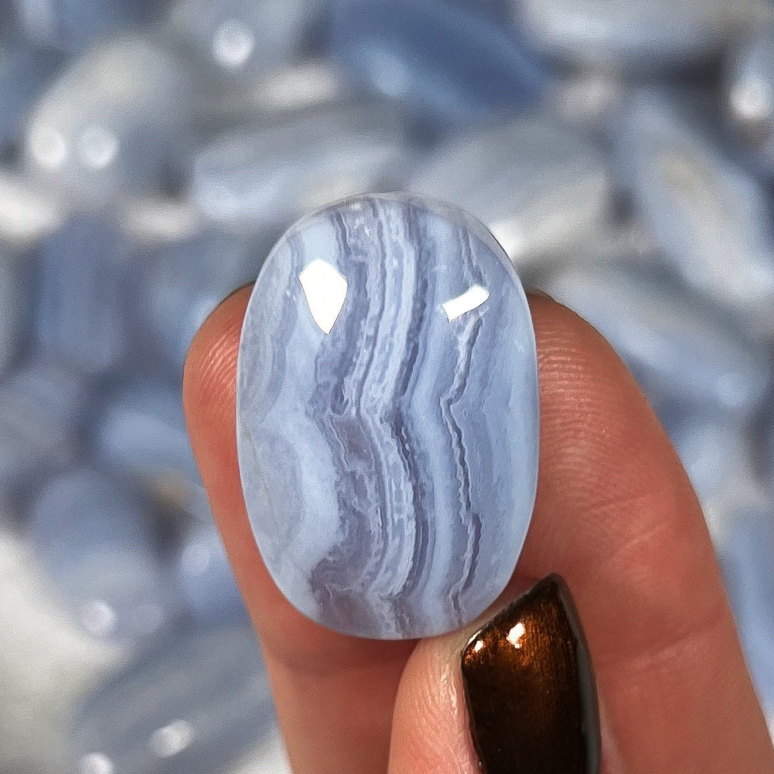 Blue Lace Agate Pocket Stones