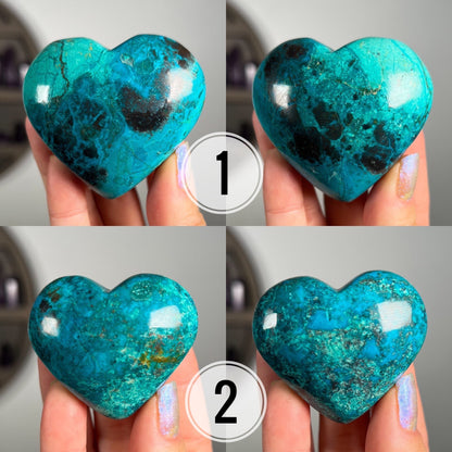Chrysocolla Malachite Heart