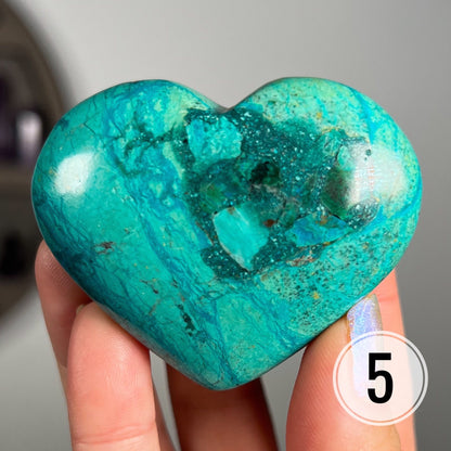 Chrysocolla Malachite Heart