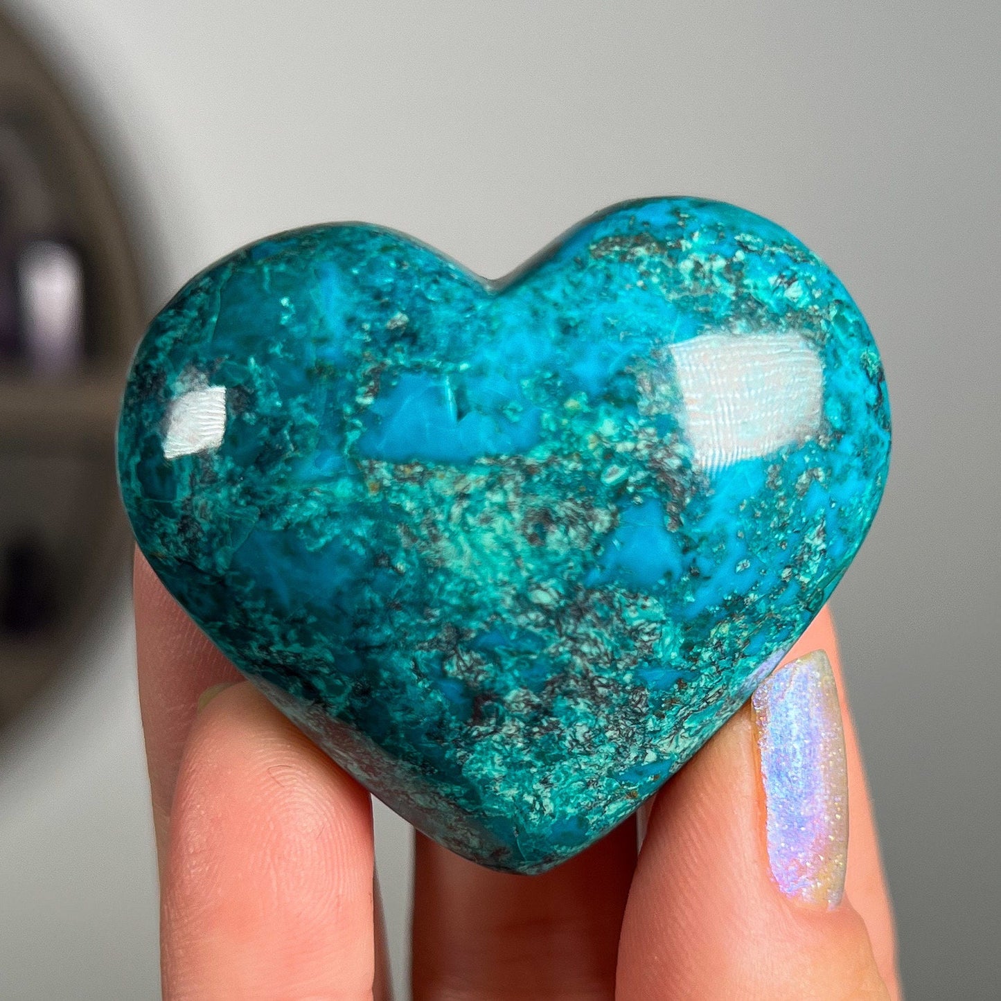 Chrysocolla Malachite Heart
