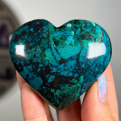 Chrysocolla Malachite Heart