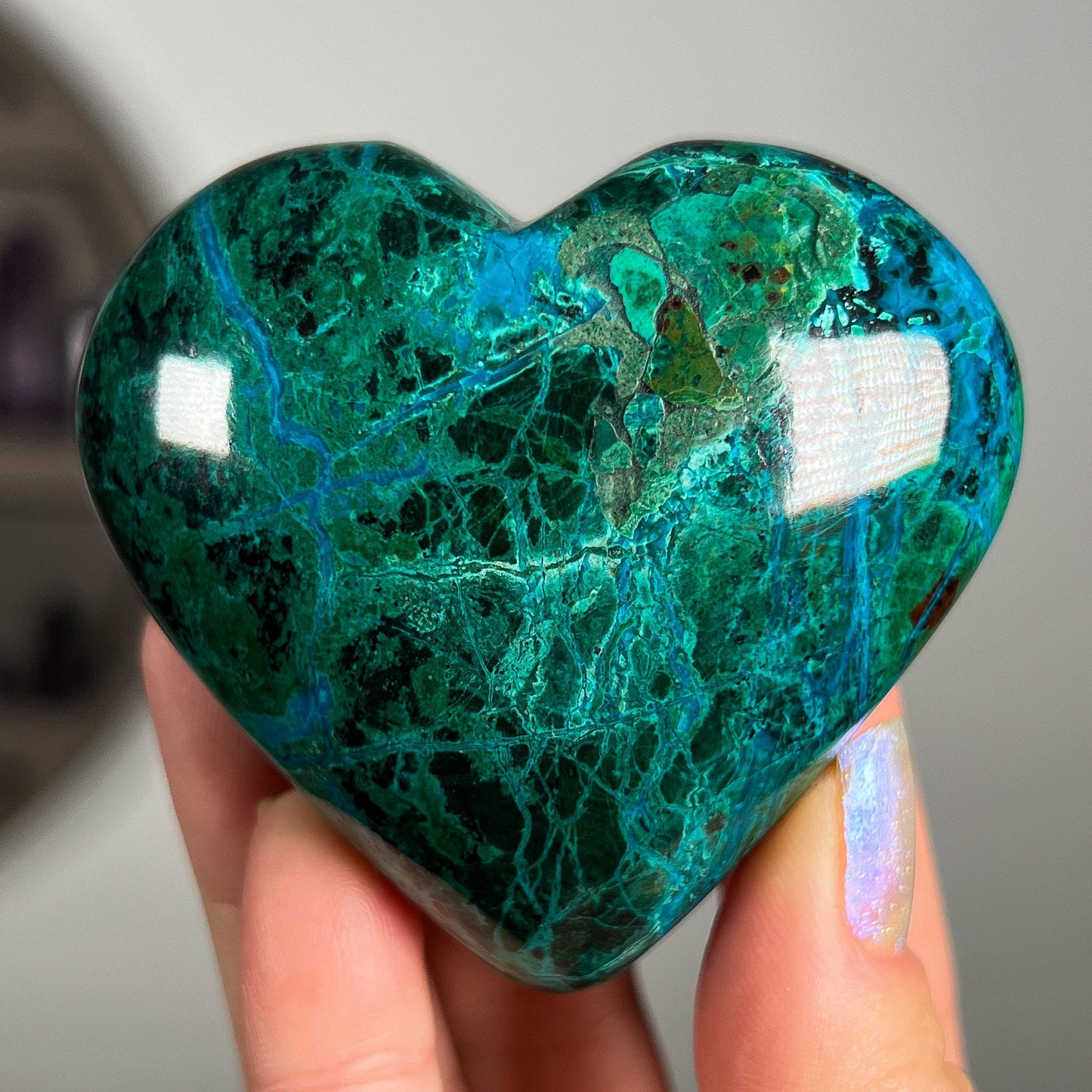 Chrysocolla Malachite Heart