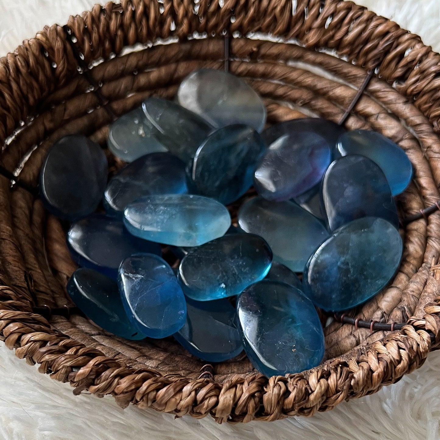 Blue Green Fluorite Pocket Stones