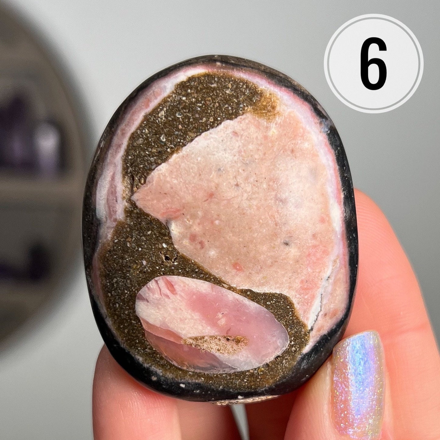 Pink Opal Palm Stones
