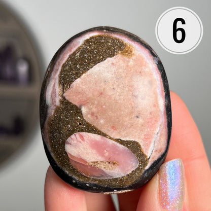 Pink Opal Palm Stones