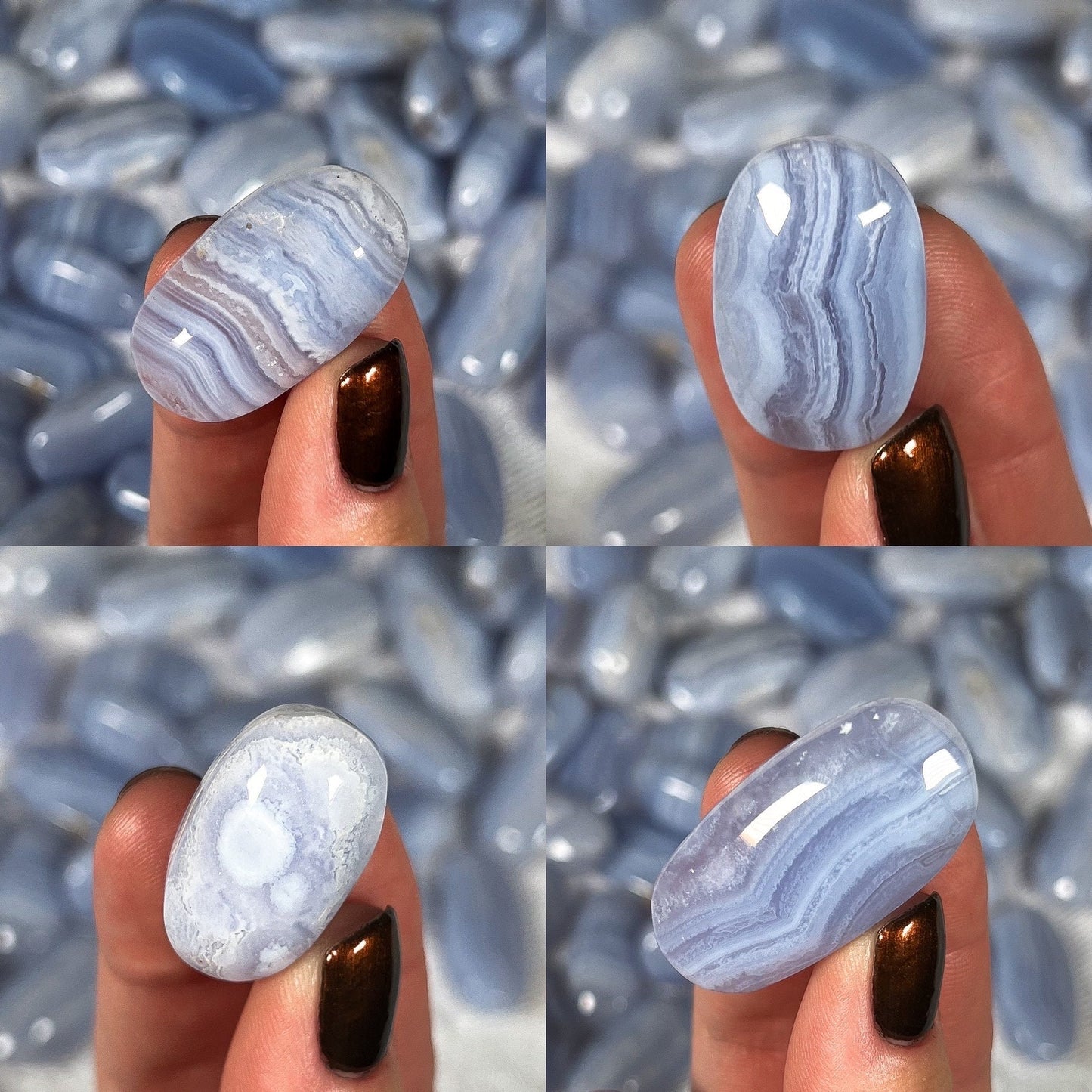 Blue Lace Agate Pocket Stones
