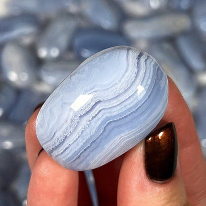 Blue Lace Agate Pocket Stones