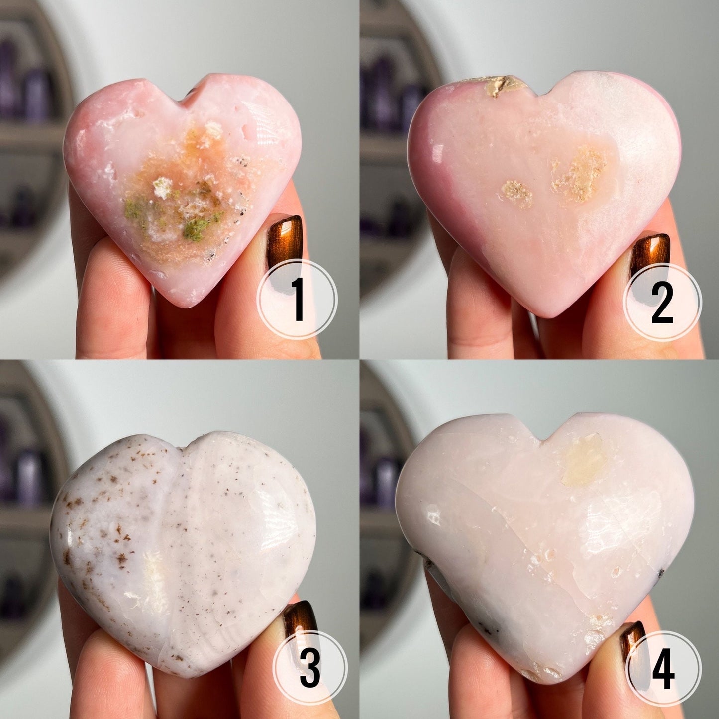 Pink Opal Heart