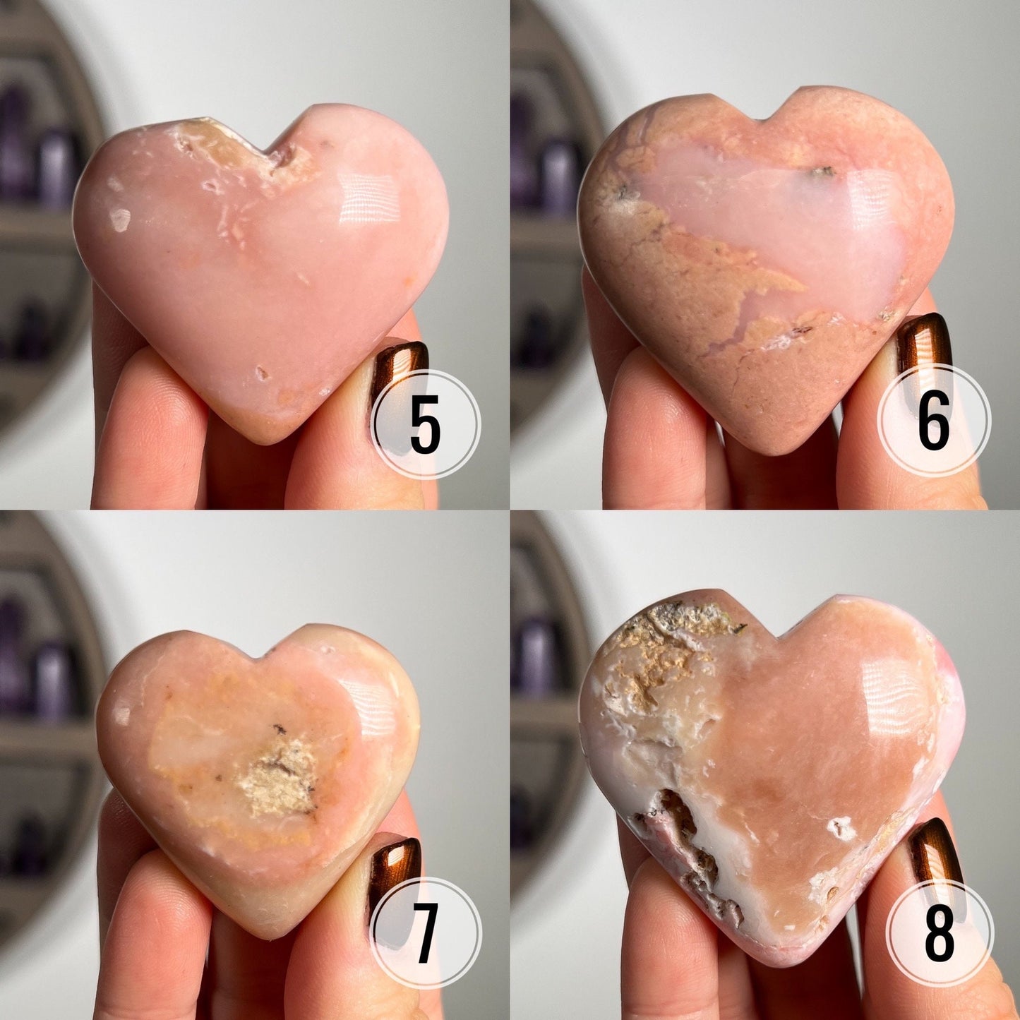 Pink Opal Heart