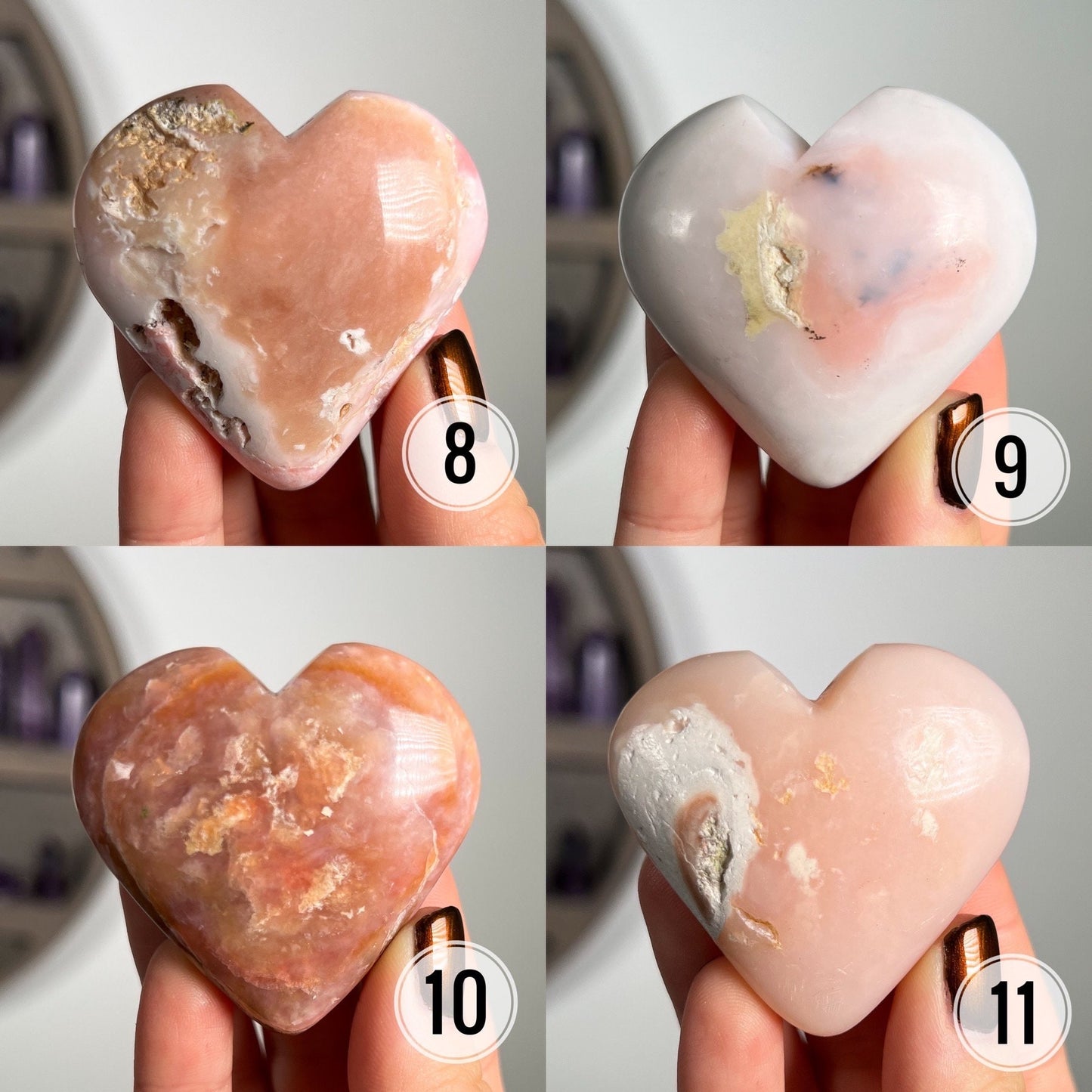 Pink Opal Heart