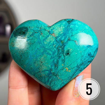 Chrysocolla Malachite Heart