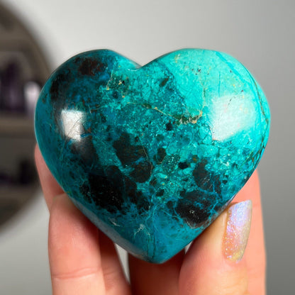 Chrysocolla Malachite Heart