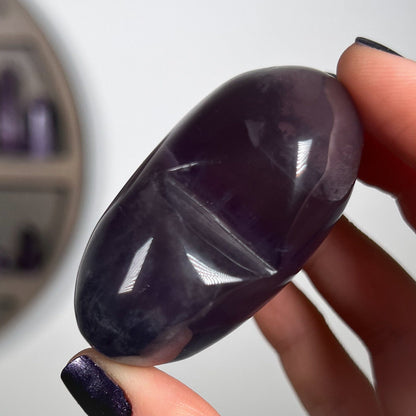 Pink Purple Indigo Fluorite Heart