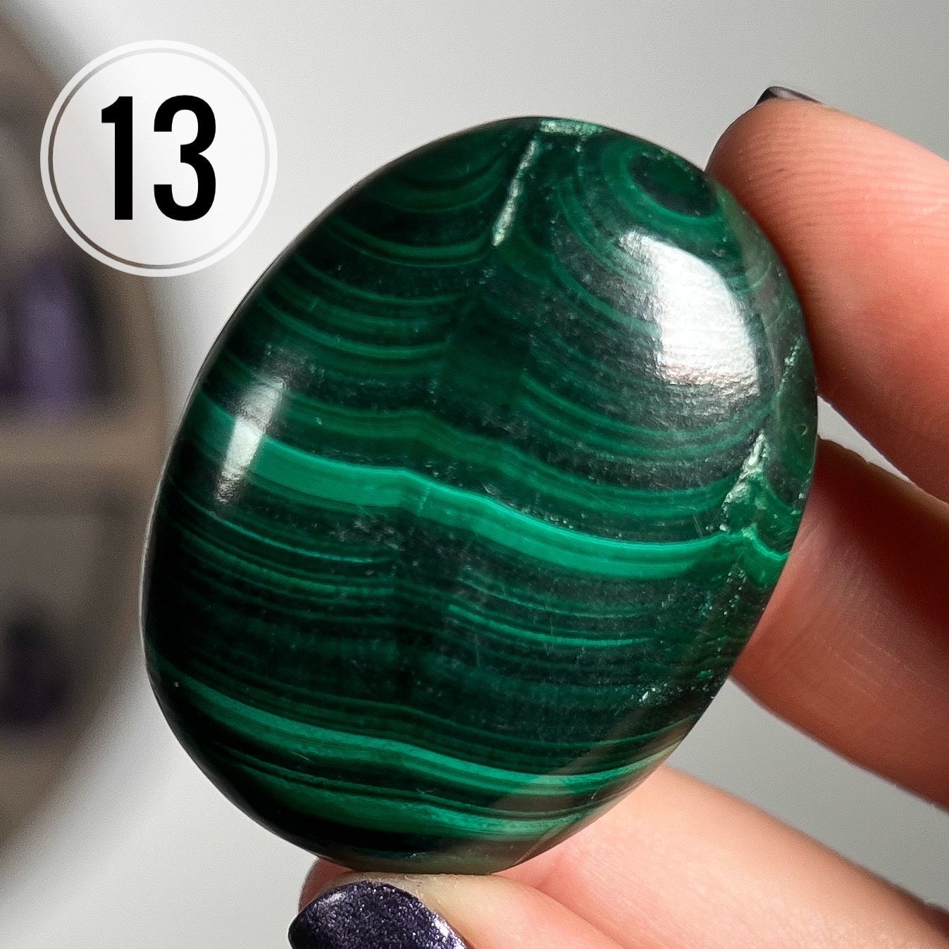 Malachite Palm Stones