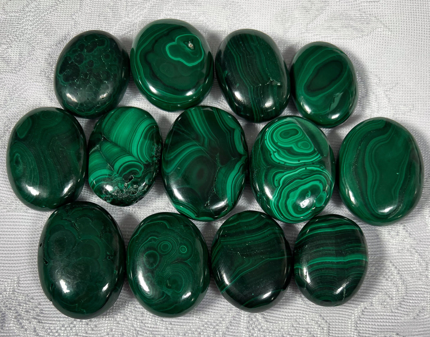 Malachite Palm Stones