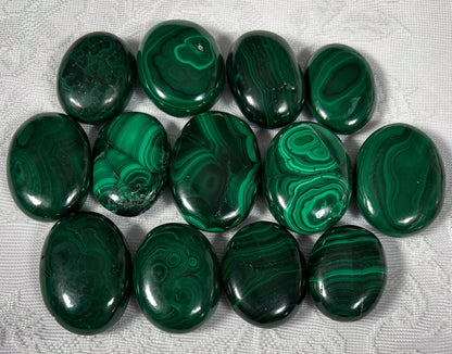 Malachite Palm Stones