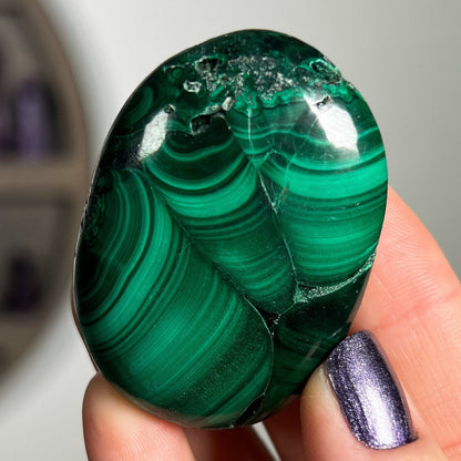 Malachite Palm Stones