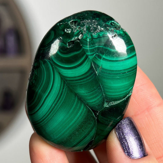 Malachite Palm Stones