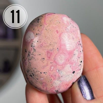 Pink Rhodonite Palm Stones