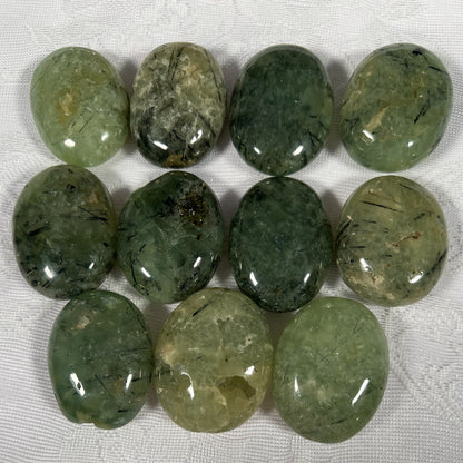 Prehnite Palm Stones