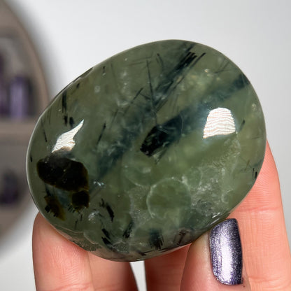 Prehnite Palm Stones