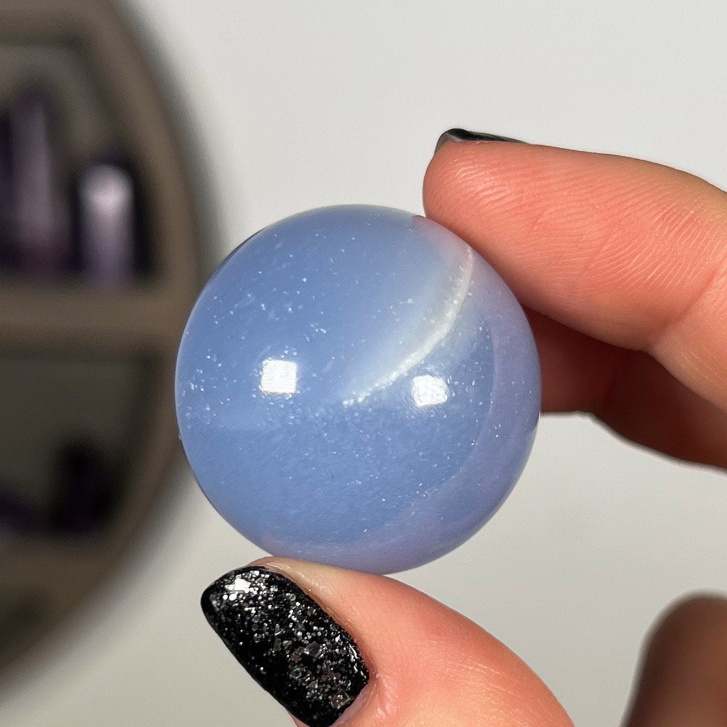 Blue Chalcedony Sphere
