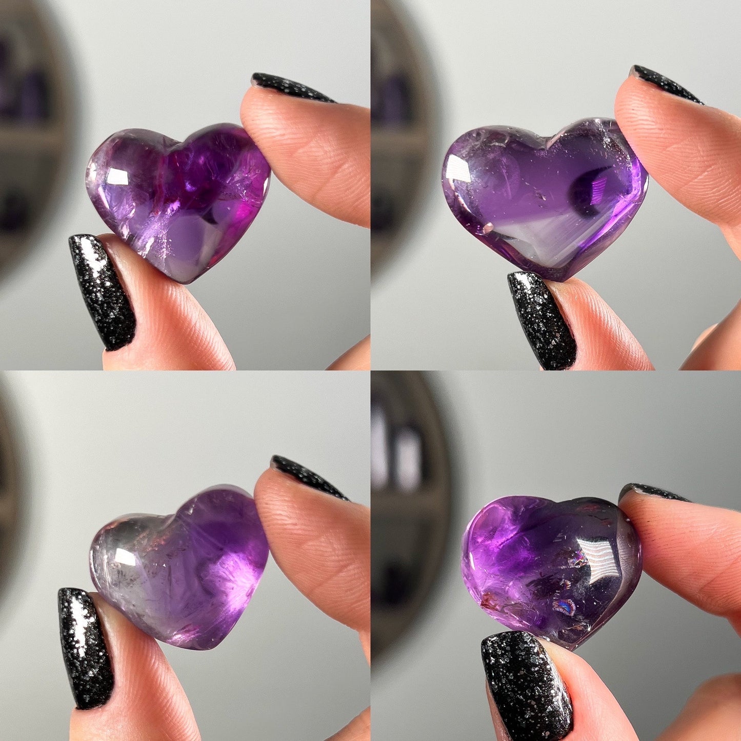 Gem Grade Amethyst Hearts