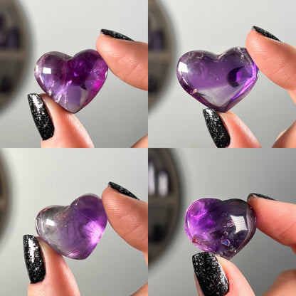 Gem Grade Amethyst Hearts